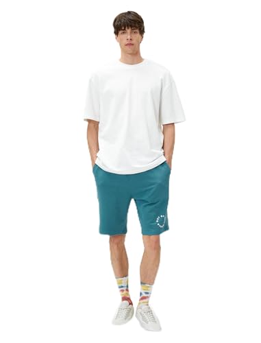 Koton Men Drawstring Slogan Printed Pocket Detail Shorts von Koton