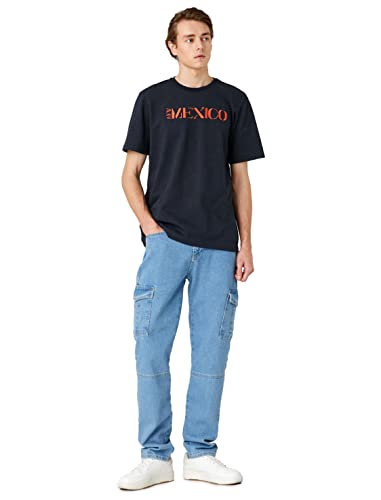 Koton Men Embroidered T-Shirt Crew Neck Short Sleeve von Koton