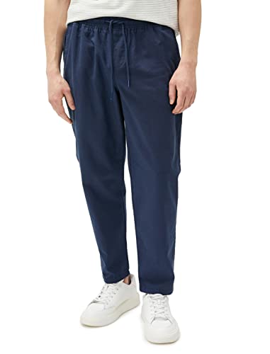 Koton Men Linen Blend Trousers Drawstring Pocket Detailed von Koton