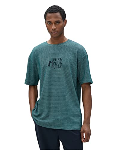 Koton Men Oversize T-Shirt Slogan Embroidered Short Sleeve Crew Neck von Koton