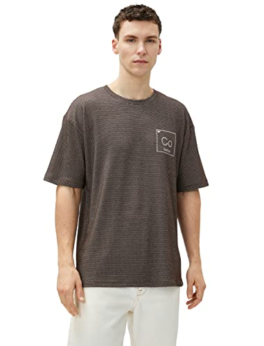 Koton Men Oversized T-Shirt Short Sleeve Crew Neck Textured von Koton