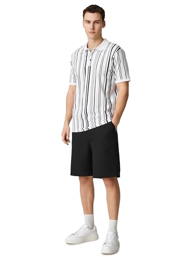 Koton Men Polo Neck T-Shirt Buttoned Slim Fit Strip Detailed von Koton