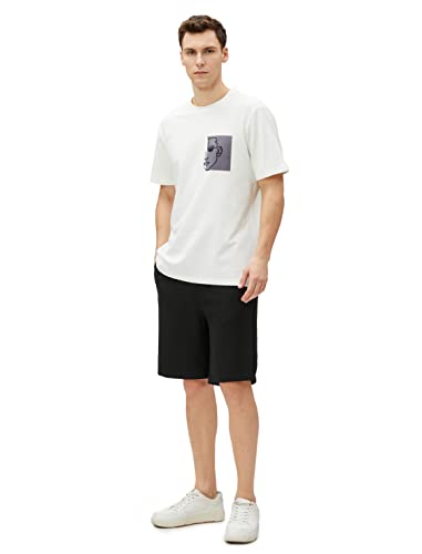 Koton Men Silhouette Embroidered T-Shirt Crew Neck Short Sleeve Cotton von Koton