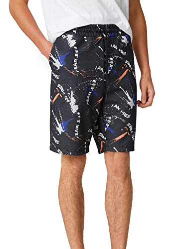Koton Men Slogan Printed Shorts Drawstring Pocket Detailed Slim Fit von Koton