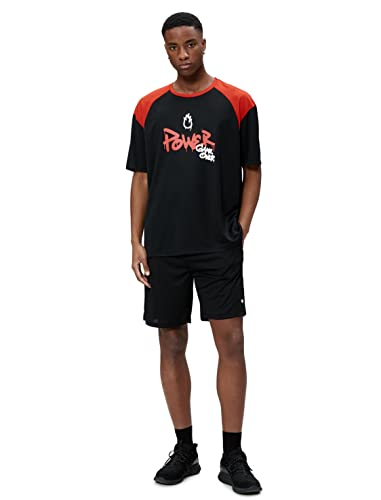 Koton Men Sport Oversized T-Shirt Slogan Printed Crew Neck Short Sleeve von Koton