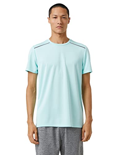 Koton Men Sport T-Shirt Strip Printed Crew Neck von Koton