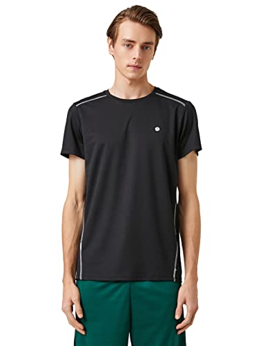 Koton Men Sport T-Shirt Strip Printed Detailed Crew Neck von Koton
