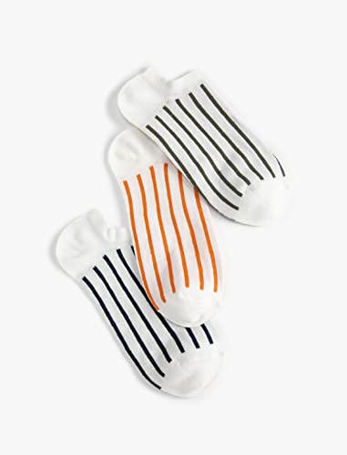 Koton Men Striped 3-Pack Bootie Socks Set von Koton