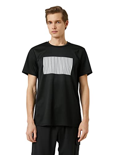 Koton Men Striped Sport T-Shirt Crew Neck Short Sleeve von Koton