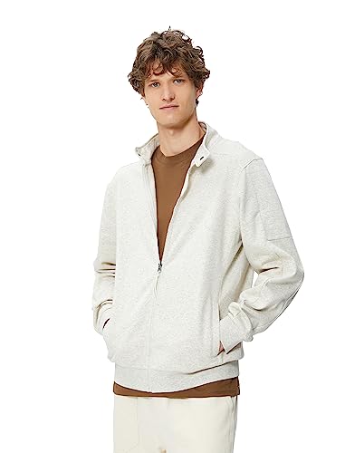 Koton Men Zipper Pocket Detail Crew Neck Snap Button Sweatshirt von Koton