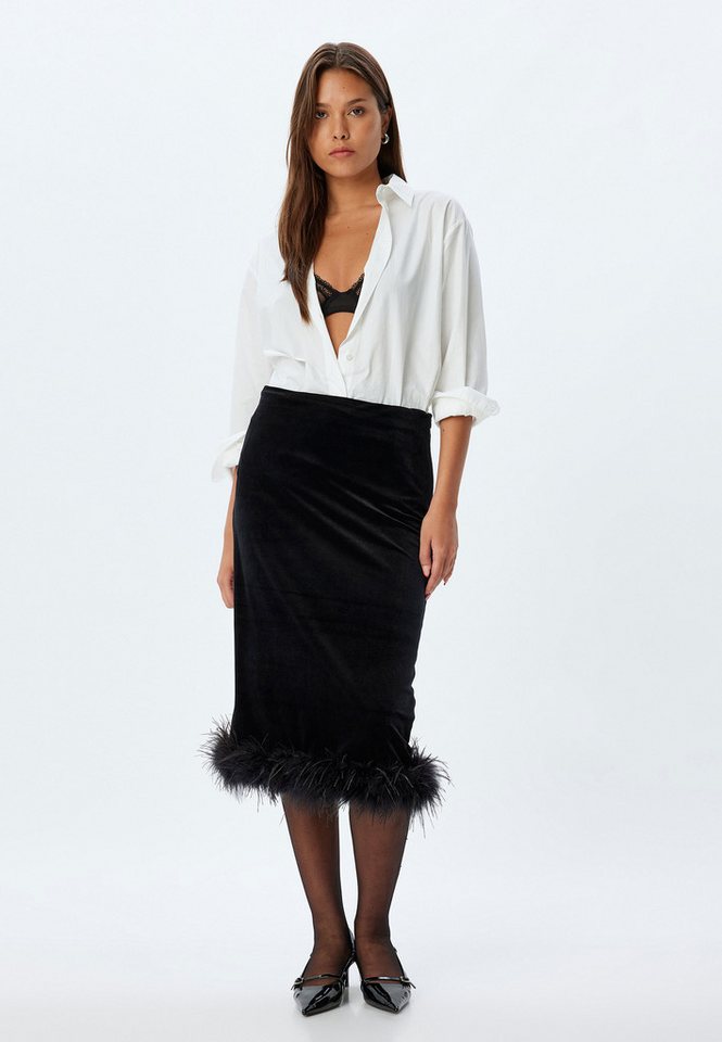 Koton Midirock Midi Länge Bleistiftrock von Koton