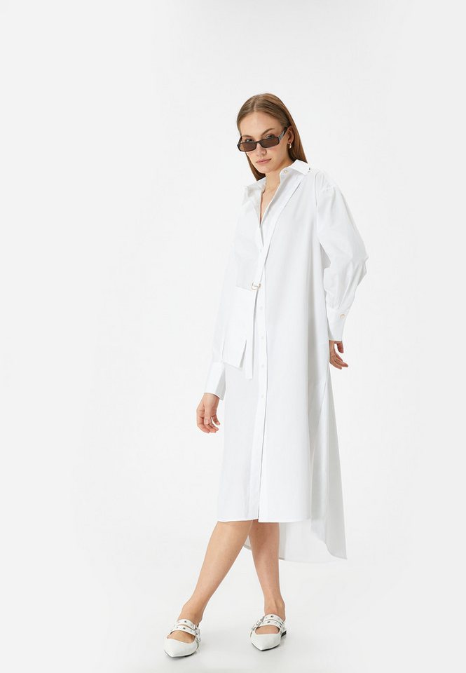 Koton Minikleid Länge Unter Dem Knie Button-Down Kleid von Koton