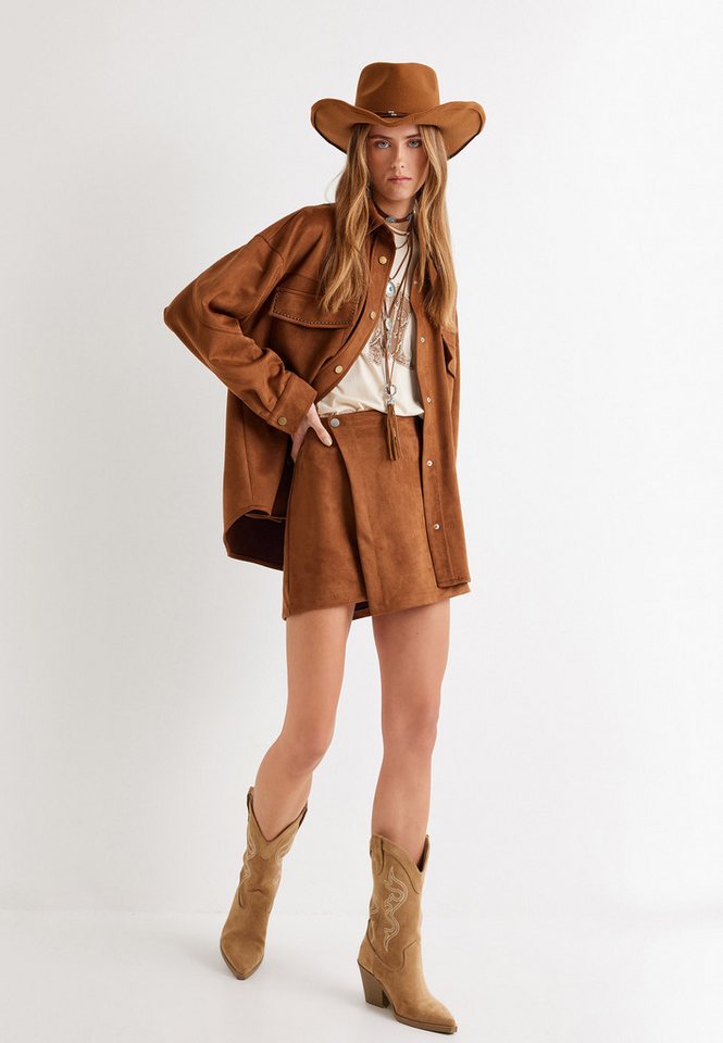 Koton Minirock Mini Länge Wildleder von Koton