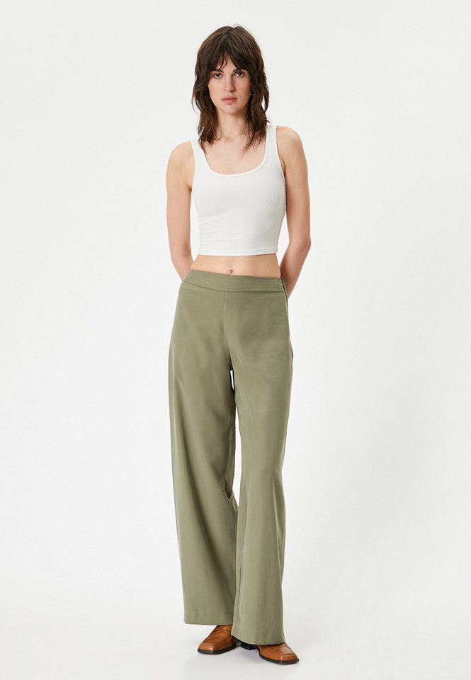 Koton Palazzohose Hohe Leibhöhe Wide Leg Palazzohose von Koton