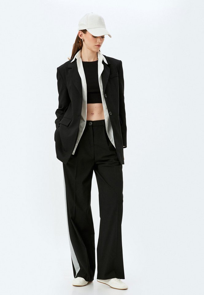 Koton Palazzohose Normale Leibhöhe Straight Palazzohose von Koton