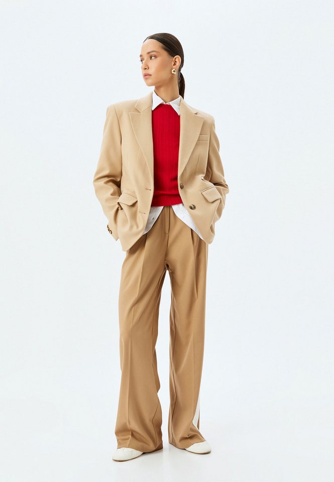 Koton Palazzohose Normale Leibhöhe Wide Leg Palazzohose von Koton