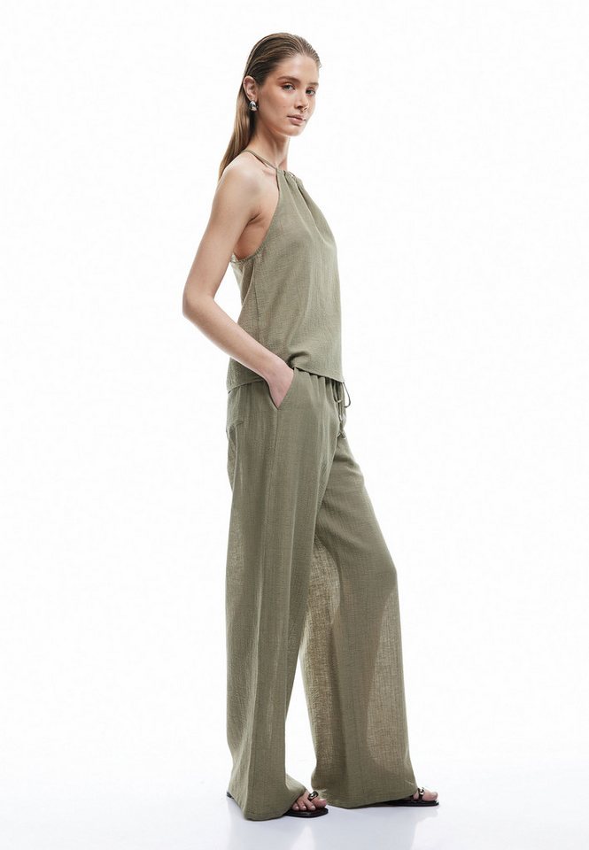Koton Palazzohose Normale Leibhöhe Wide Leg Palazzohose von Koton