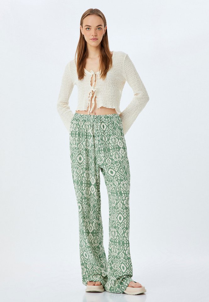 Koton Palazzohose Normale Leibhöhe Wide Leg Palazzohose Koton Palazzohose Normale Leibhöhe Wide Leg Palazzohose von Koton