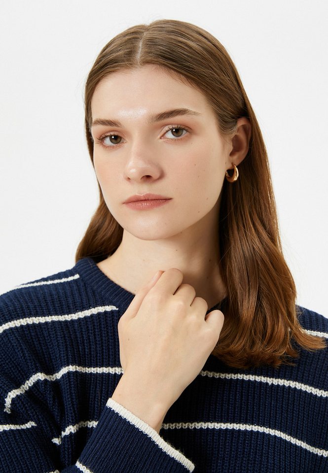 Koton Rundhalspullover Rundhalsausschnitt Langärmelig Sweater von Koton