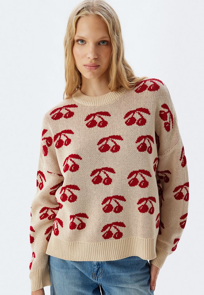 Koton Rundhalspullover Rundhalsausschnitt Mit Jacquard von Koton