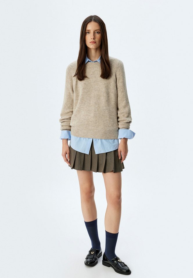 Koton Rundhalspullover Rundhalsausschnitt Regular Rundhalspullover von Koton