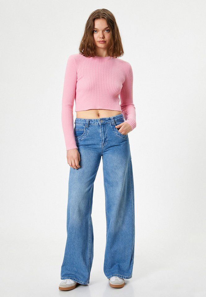 Koton Rundhalspullover Rundhalsausschnitt Slim von Koton