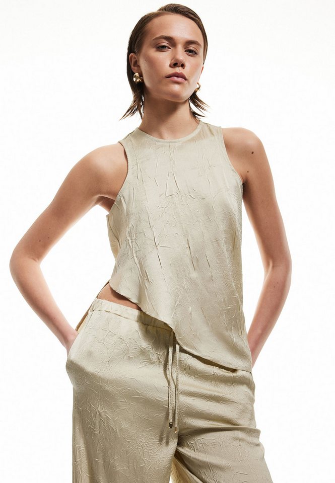 Koton Satinbluse Ärmellos Halfterkragen Satinbluse von Koton