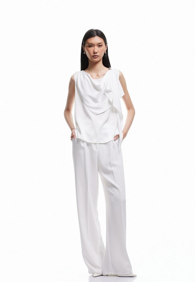 Koton Satinbluse Ärmellos Rundhalsausschnitt Satinbluse von Koton