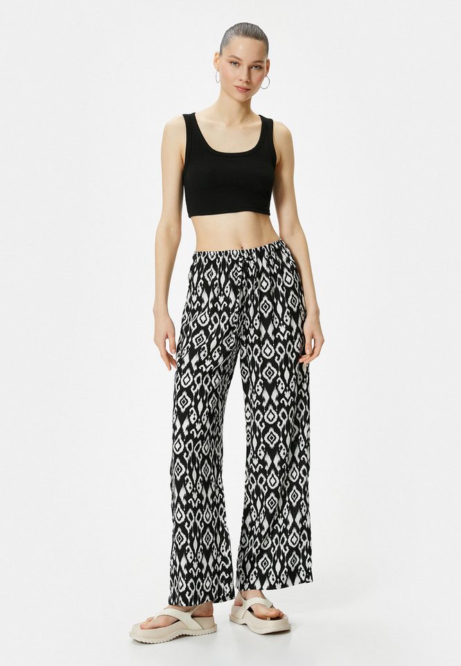 Koton Palazzohose Normale Leibhöhe Wide Leg Palazzohose Koton Palazzohose Normale Leibhöhe Wide Leg Palazzohose von Koton