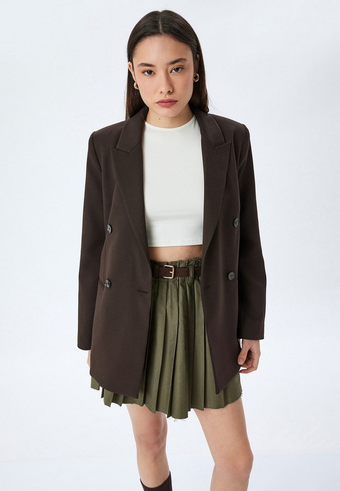 Koton Sommerrock Mini Länge Dickes Plissee Sommerrock von Koton