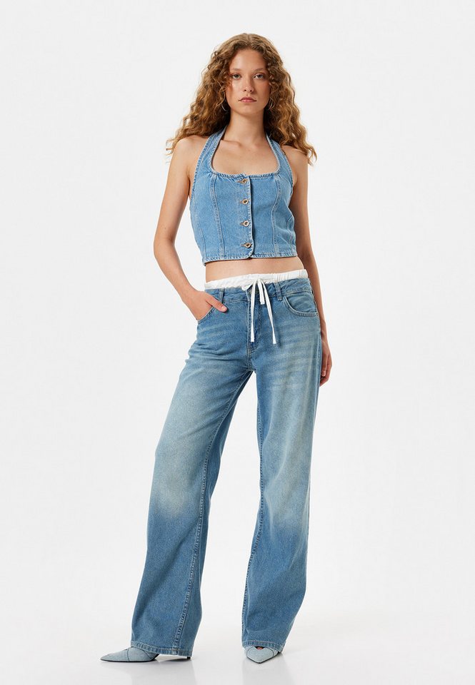 Koton Straight-Jeans Normale Leibhöhe Longer Straight von Koton