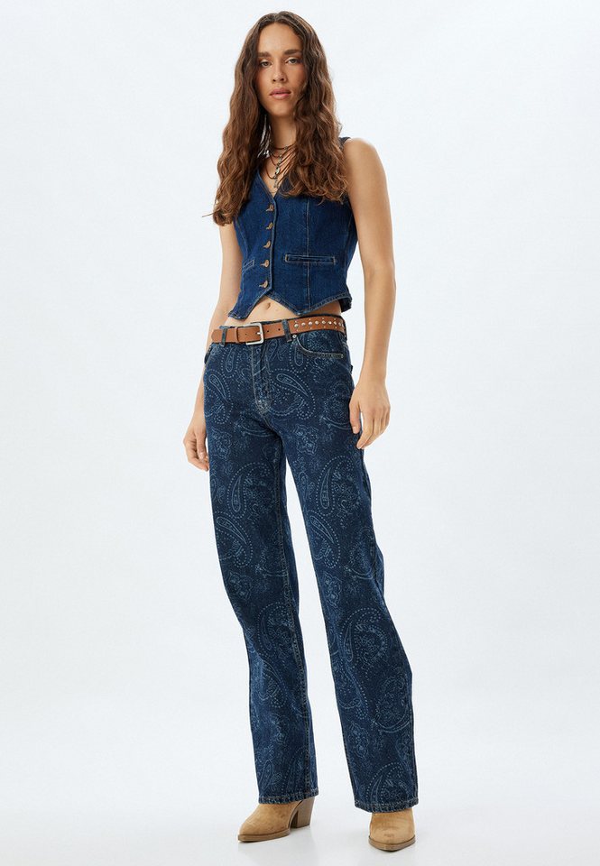 Koton Straight-Jeans Normale Leibhöhe Longer Straight von Koton