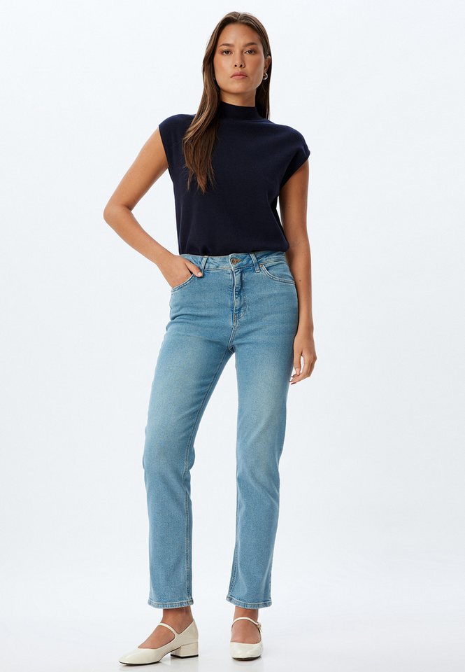 Koton Straight-Jeans Normale Leibhöhe Slim Straight von Koton