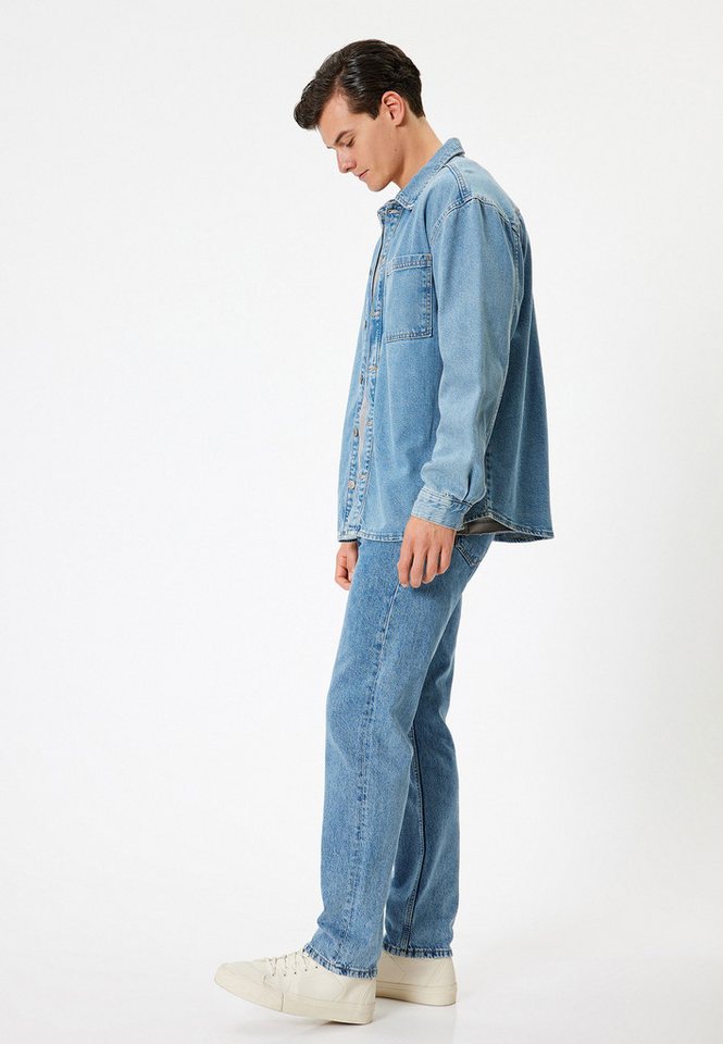 Koton Straight-Jeans Normale Leibhöhe Straight von Koton