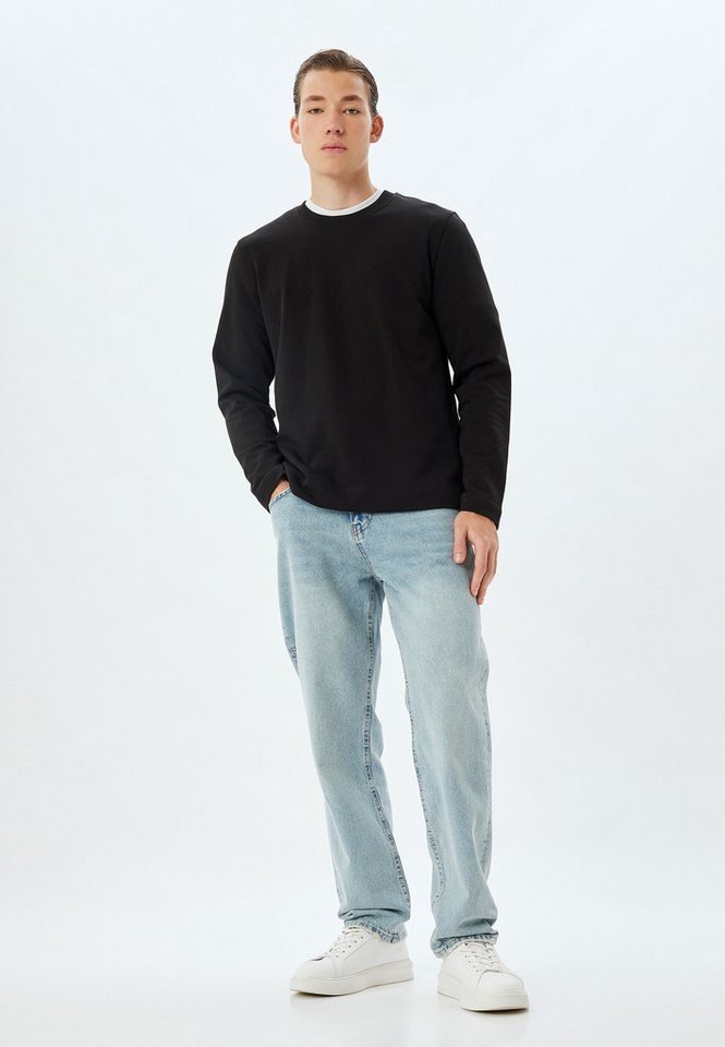 Koton Straight-Jeans Normale Leibhöhe Vintage Straight von Koton