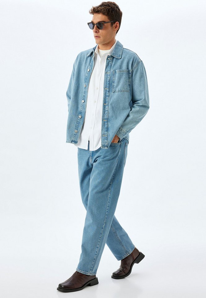 Koton Straight-Jeans Normale Leibhöhe Vintage Straight von Koton