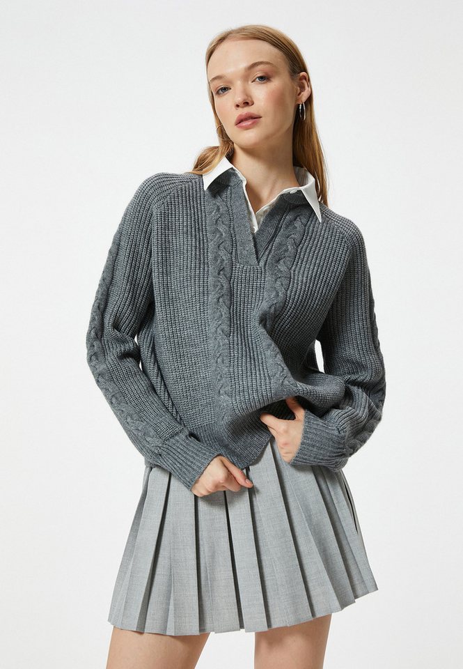 Koton Strickpullover Hemdkragen Regular von Koton
