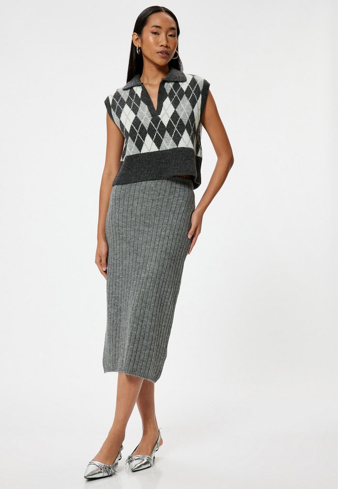 Koton Strickrock Midi Länge Bleistiftrock von Koton