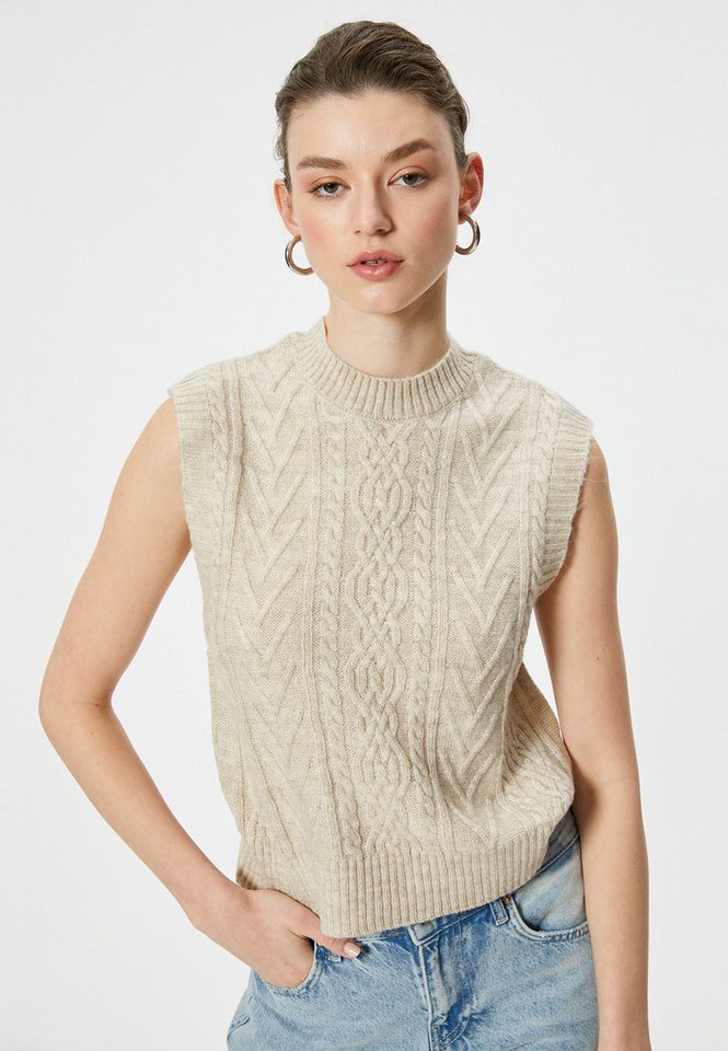 Koton Kurzarmpullover Rundhalsausschnitt Haarzopf Koton Kurzarmpullover Rundhalsausschnitt Haarzopf von Koton