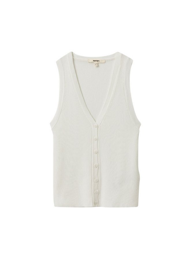 Koton Strickweste V-Kragen Mit Knöpfen Strickweste von Koton