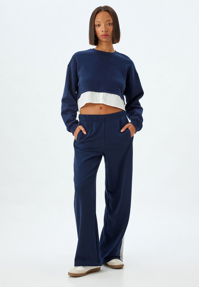 Koton Sweathose Wide Leg Mit Schleifenband Detail von Koton