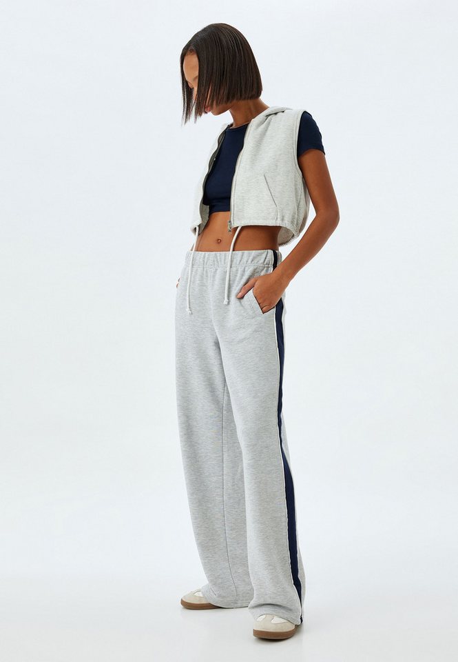 Koton Sweathose Wide Leg Mit Schleifenband Detail von Koton