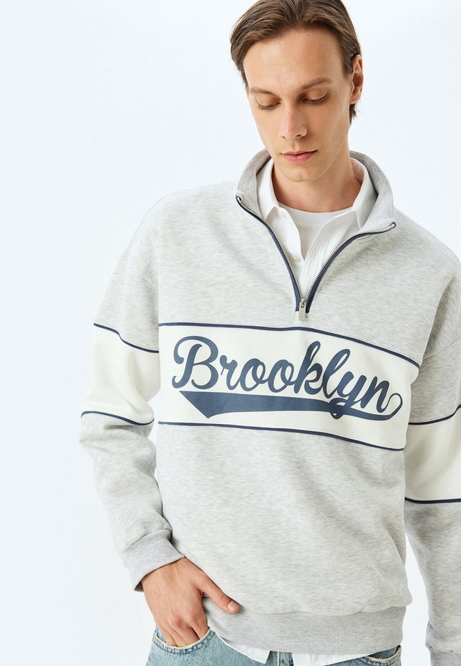 Koton Sweatshirt Halbreißverschluss Blockförmig von Koton