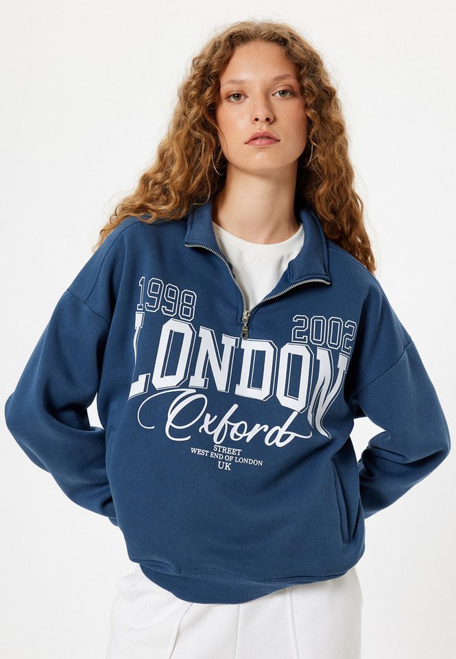 Koton Sweatshirt Halbreißverschluss Gewaschen von Koton