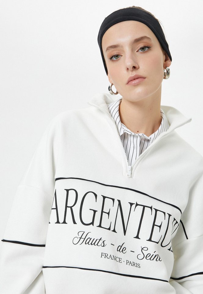 Koton Sweatshirt Halbreißverschluss Mit Reißverschlussdetail Sweatshirt von Koton