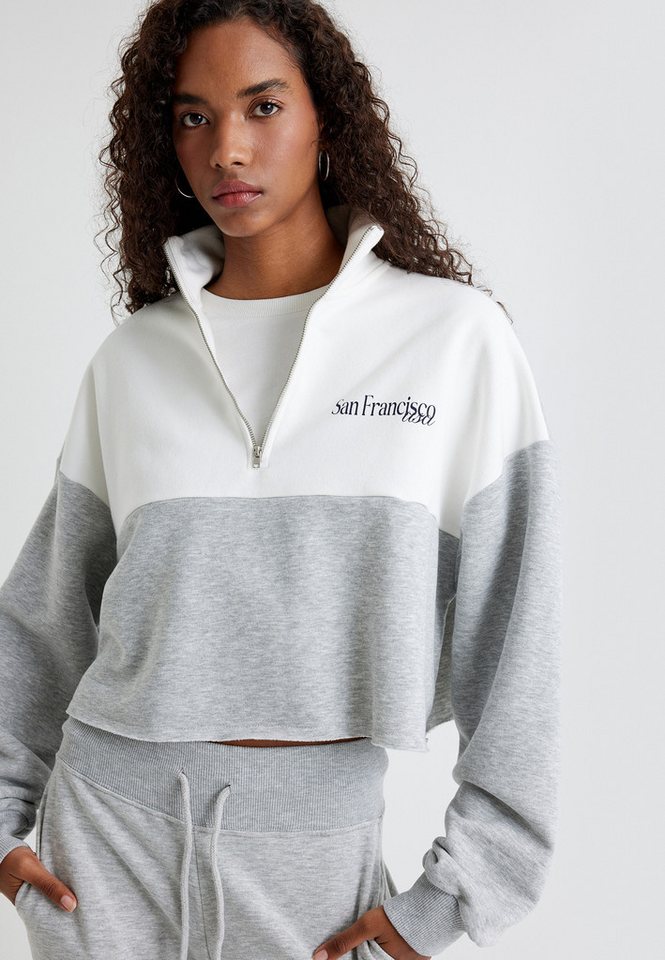 Koton Sweatshirt Halbreißverschluss Mit Reißverschlussdetail von Koton