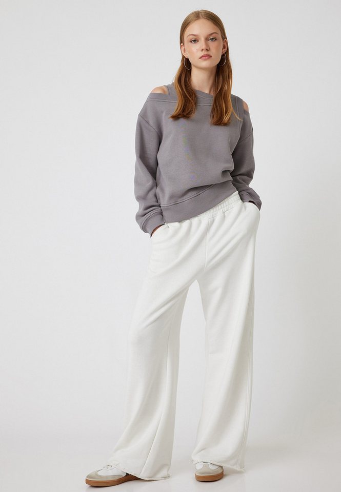 Koton Sweatshirt Rundhalsausschnitt Mit Ausschnitt Detail - Cut Out von Koton