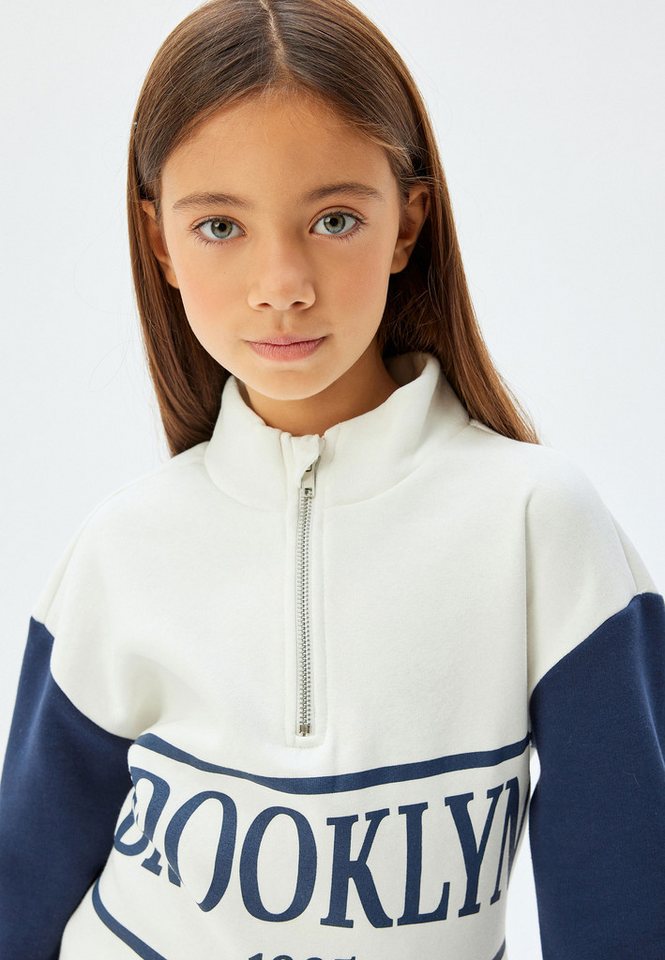 Koton Sweatshirt Standkragen Mit Farbblock von Koton