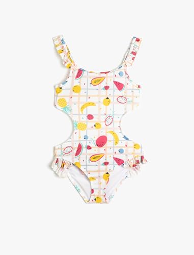 Koton Swimsuit Printed Ruffle Detail Cutout Detail von Koton