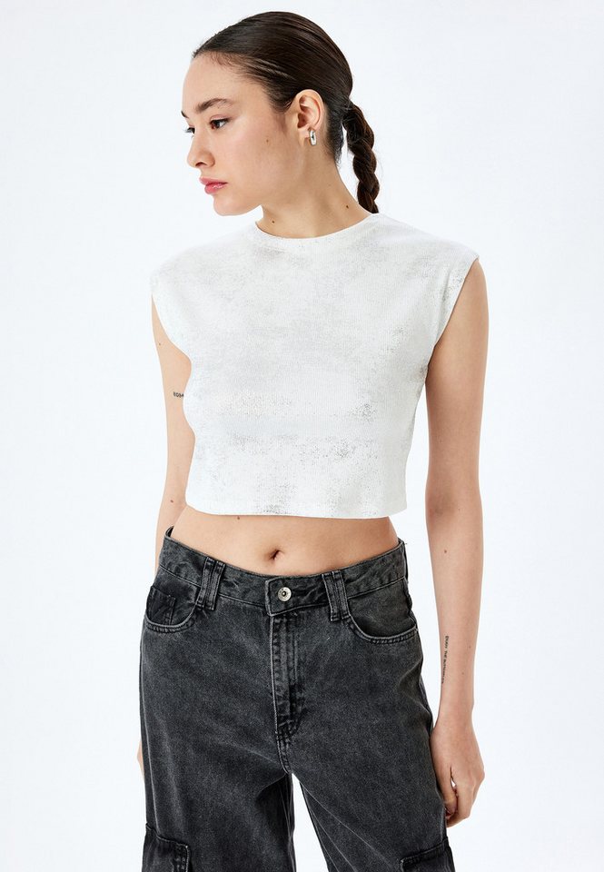 Koton T-Shirt Kurzärmelig Rundhalsausschnitt T-Shirt von Koton